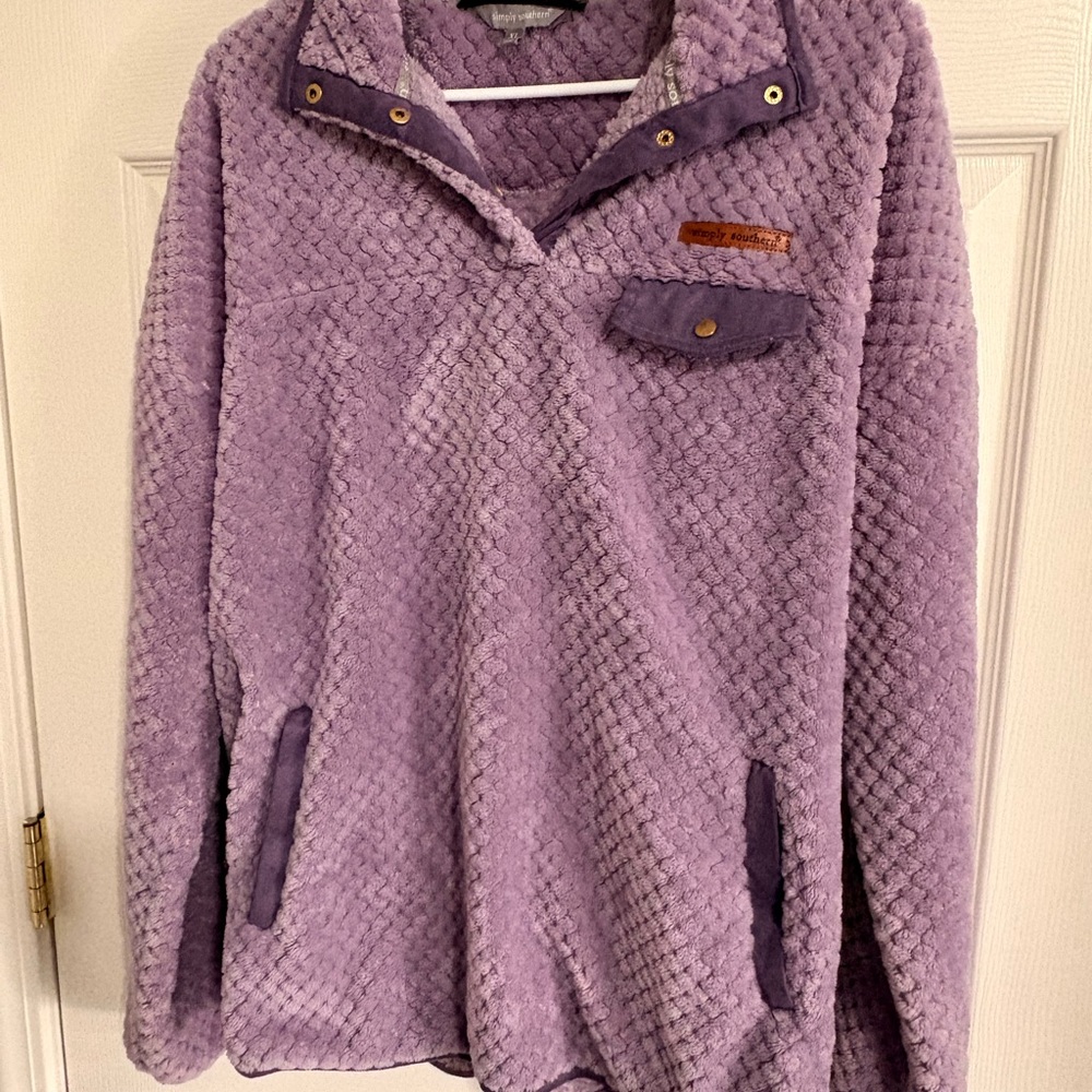 Simply Southern Lavender Fleece Pullover